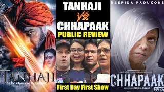 Tanhaji Vs Chhapaak Public Review | First Day First Show | Ajay Devgn Vs Deepika Padukone