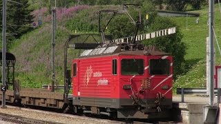 MGB Matterhorn Gotthard Bahn, Locomotives Ge 4/4 81 - 82 & Trains auto
