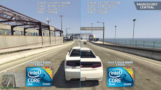 Core 2 Duo E8600 vs Core 2 Quad Q9650 - Grand Theft Auto 5 - Performance Test