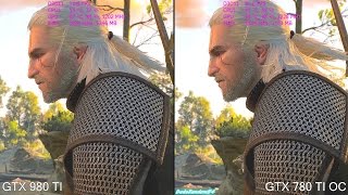 The Witcher 3 GTX 980 TI Vs GTX 780 TI Matrix Platinum OC Frame Rate Comparison