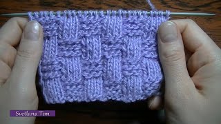 Узор ШАХМАТЫ. Вязание на спицах # 192. Видеоурок
