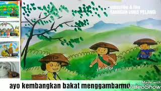 Mewarnai pemandangan yang SYANTIK dengan cat air #scenery paintinh