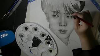 Рисую Джина из BTS | Drawing Kim Seok Jin | Fanart BTS