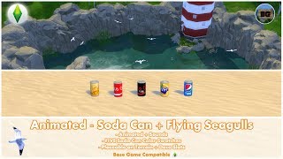 Bakies The Sims 4 Custom Content: Animated - Soda Can + Flying Seagulls