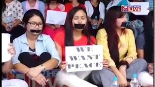 Manipur: Female hostellers agitate refusing to accept Pro VC Yogendra Singh as varsity in-charge