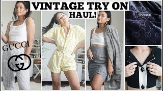 THRIFTED GUCCI!! Vintage Try-on Haul!