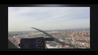Жесткая посадка самолета - вид из кабины пилота
