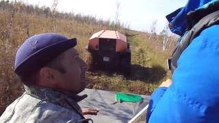 Гусеничный Болотоход Вулкан , поездка с Шерпом на Васюганье .