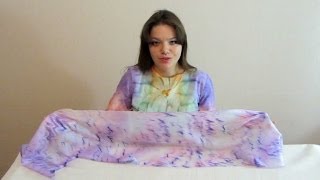 Видео мастер-класс по японскому узелковому батику Шибори, техника Араши. Роспись шёлкового шарфа.