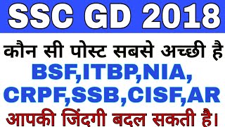 SSC GD Me sabse best post konsi hai#SSC GD 2018
