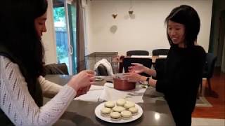 The Time We Made Matcha Green Tea Macarons with Dark Chocolate Ganache