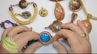 Как оплести кабошон проволокой в технике Wire Wrapping