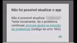 Como resolver o erro de não e possivel instalar esse aplicativo