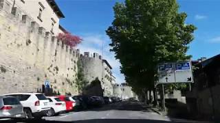 San Marino: Parking P2 - wjazd  samochodem (06.05.2019)