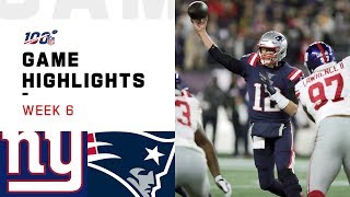 Giants vs. Patriots Week 6 Highlights | NFL 2019