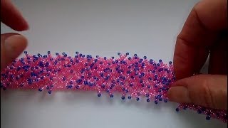 Beaded necklace. DIY. Колье " Бисерный мех". МК. Часть 1/2