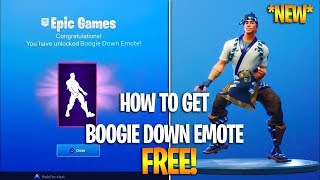 HOW TO GET BOOGIE DOWN EMOTE FOR FREE! *EXCLUSIVE* LEGENDARY EMOTE TUTORIAL!