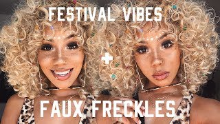 FESTIVAL BADDIE MAKEUP + Faux Freckles Tutorial | Alyssa Forever