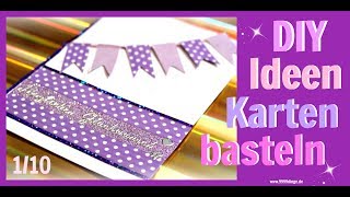 BASTELN MIT PAPIER | Karten gestalten | Geburtstag | Bastelideen DIY Inspiration  | 9999 Dinge