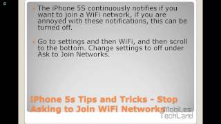 iPhone 5s Tips and Tricks - Stop Asking to Join WiFi Networks