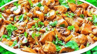 DELICIOUS! Chicken mushroom stew - EASY chicken STEW recipe to make a CHICKEN and MUSHROOM stew!