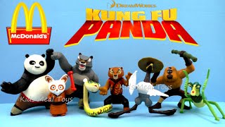 2008 McDONALD'S DREAMWORKS KUNG FU PANDA MOVIE SET OF 8 HAPPY MEAL KIDS TOYS VIDEO REVIEW