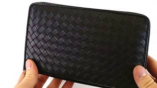 Клатч две молнии плетеная кожа Bottega Veneta-117826