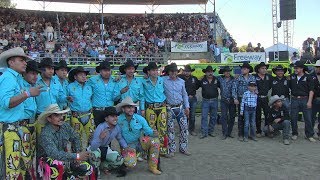 LOS 3 GALLOS JUNTOS!! RANCHO LA MISION EN PICO RIVERA CALIFORNIA GIRA USA 2017 buen jaripeo