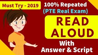 PTE Read Aloud Practice with Answer Script | PTE Academic exam 2019 - How to Read Aloud Preparation