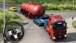 O CAMINHÃO com ESCOLTA!!! - Euro Truck Simulator 2 + G27