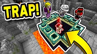 END PORTAL DEATH TRAP! (Minecraft Murder Mystery Trolling)