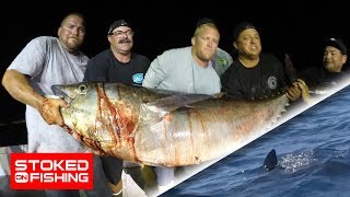 Monster Tuna Fishing On The El Dorado... Great White Shark Spotted!! | Stoked On Fishing