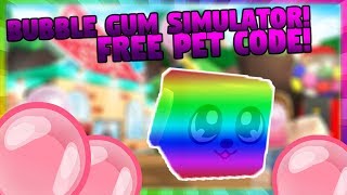 BUBBLE GUM SIMULATOR CODE *FREE PET* (Roblox)