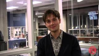 Gregory Smith on set of 'Rookie Blue' season one