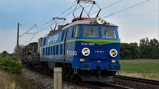 ET22-1083 z eszelonem i EU07-034E z jeżdżącym złomem | Drawiny | 15/16.06.18