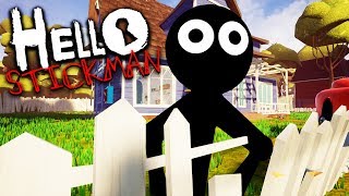 My Neighbor Is A Creepy STICKMAN? | Hello Neighbor Mobile Ripoff