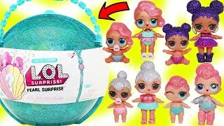 LOL Dolls Find Treasure Pearl Surprise Shell to Fizz in Water + FAKE Lil Sisters Blind Ball