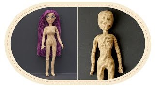 Кукла крючком Виолетта , часть 5 (Голова). Crochet doll Violetta, part 5 (Head)