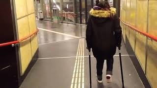 Crutches sprained ankle sock