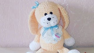 зефирная собачка крючком символ года 2018 своими руками