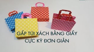 HerOrigami Hướng dẫn gấp túi xách bằng giấy đơn giản nhất