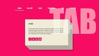 Navigation Tab Menu using HTML 5 / CSS 3 / JavaScript / Website Design