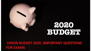 UNION BUDGET 2020 IMPORTANT QUESTIONS IN TAMIL | STUDY IQ TAMIL |  IBPS RRB RBI SSC SBI