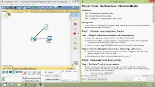 Appendix Packet Tracer - Configuring an Integrated Router