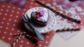 Heart Shaped Ice Cream Cake: Polymer Clay