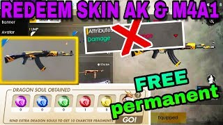 DRAGON SOUL SKIN FREE BEST CHOICE FOR YOU M4A1 & AK - Garena Free Fire