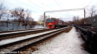 Электропоезд ЭМ2-023 (ТЧ-31) поезд №6207 Москва - Ступино.