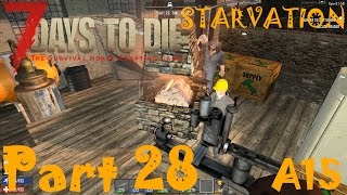 SMITH, MECHANIC AND FARMER STATIONS! | 7 Days To Die Starvation A15 | Part 28