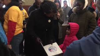 VIDEO: Rep. Ayanna Pressley stops by Cambridge’s MLK Day of Service