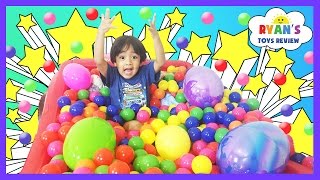 HUGE EGGS SURPRISE TOYS Challenge in Giant Ball Pit